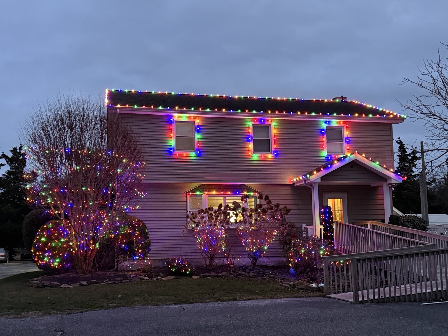 Christmas lighting installation in Cape May Court House NJ
