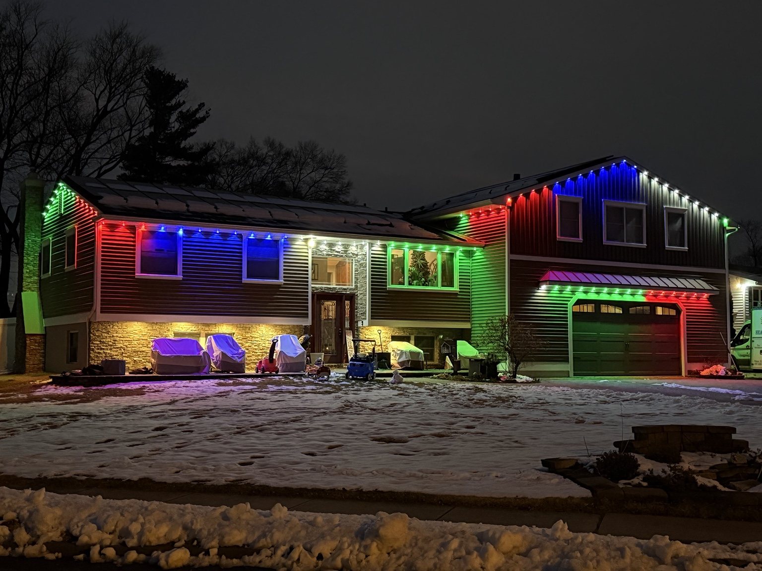 Govee Pro permanent outdoor lighting installation in Pitman NJ