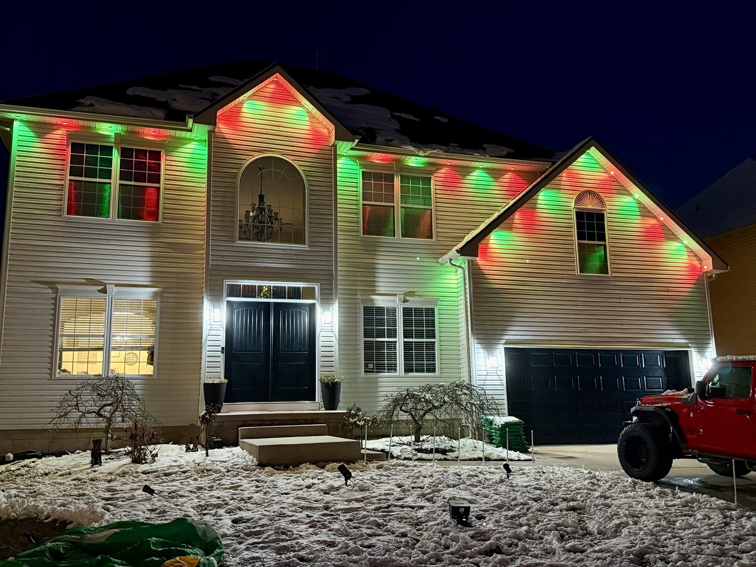 Govee Prism permanent outdoor lighting installation in Mays Landing NJ
