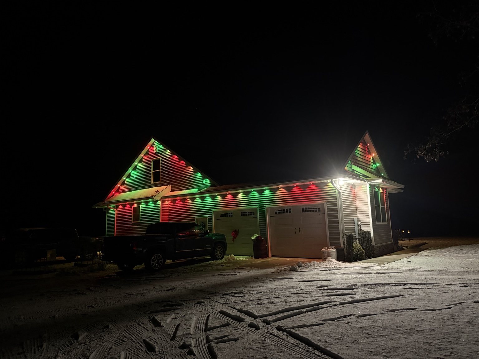 Govee Prism permanent outdoor lighting installation in Mays Landing NJ